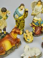 Crèche de Noël Napolitaine - Peinte à la Main - 11 personnages - 14.5cm