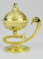 Brûle-Encens en Laiton Ciselé 11cm - Lampe