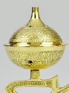 Brûle-Encens en Laiton Ciselé 11cm - Lampe