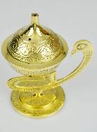 Brûle-Encens en Laiton Ciselé 11cm - Lampe