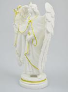 Statue Saint Gabriel Archange en Albâtre & Fil d'Or - 19cm