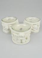 Set de 3 Bougeoirs Photophores Anges Gardien - 5cm