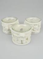 Set de 3 Bougeoirs Photophores Anges Gardien - 5cm