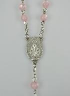 Chapelet en Perles & Médaille Miraculeuse - Rose
