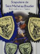 Scapulaire Saint Michel au Bouclier en Tissu - 5 cm
