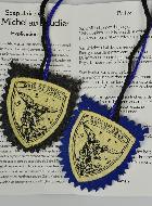 Scapulaire Saint Michel au Bouclier en Tissu - 5 cm