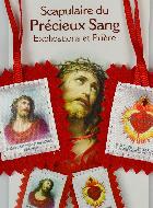 Scapulaire du Précieux Sang de Jésus en Tissu - 5 cm