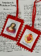 Scapulaire du Précieux Sang de Jésus en Tissu - 5 cm