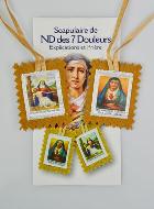 Scapulaire Notre Dame des 7 Douleurs en Tissu - 5 cm