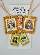 Scapulaire Notre Dame des 7 Douleurs en Tissu - 5 cm