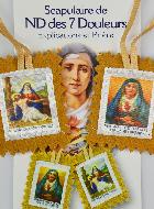 Scapulaire Notre Dame des 7 Douleurs en Tissu - 5 cm