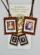 Scapulaire Notre Dame du Mont Carmel en Tissu - 5 cm