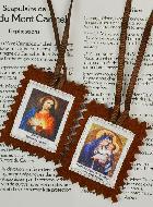 Scapulaire Notre Dame du Mont Carmel en Tissu - 5 cm