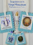 Scapulaire Notre Dame de la Vierge Miraculeuse en Tissu - 5 cm