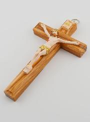 Crucifix en Bois avec Christ - 13 cm