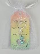 Porte-clés Ailes d'Ange-Gardien - Perles Bleues