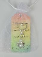 Porte-clés Ailes d'Ange-Gardien- Perles Blanches