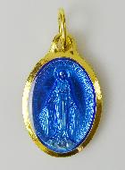 Médaille Vierge Miraculeuse 25mm - Bleu Indigo