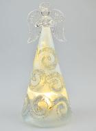 Ange de Noël en Verre Lumineux 15cm - Arabesques