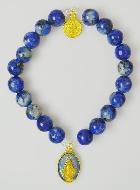 Bracelet en Pierres Naturelles d'Agate Marbrée - Miraculeuse & St Benoît