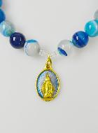 Bracelet en Pierres Naturelles d'Agate Rubanée - Miraculeuse & St Benoît