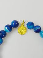 Bracelet en Pierres Naturelles d'Agate Rubanée - Miraculeuse & St Benoît