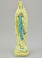 Statue Notre Dame de Lourdes au Voile Phospho - 15cm