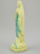 Statue Notre Dame de Lourdes au Voile Phospho - 15cm