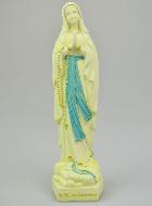 Statue Notre Dame de Lourdes au Voile Phospho - 20cm