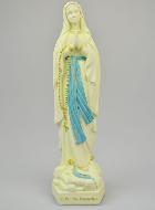 Statue Notre Dame de Lourdes au Voile Phospho - 25cm