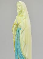 Statue Notre Dame de Lourdes au Voile Phospho - 25cm