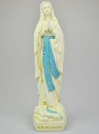 Statue Notre Dame de Lourdes au Voile Phospho - 30cm