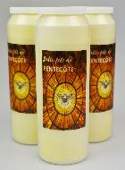 Lot de 3 Bougies de Neuvaine Belle Fête de Pentecôte