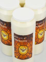 Lot de 10 Bougies de Neuvaine Belle Fête de Pentecôte