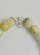 Bracelet Religieux en Pierre d'Amazonite - Saint Benoit et Croix