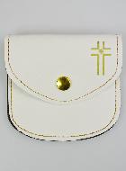 Pochette à Chapelet Blanc - Cuir