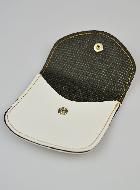Pochette à Chapelet Blanc - Cuir