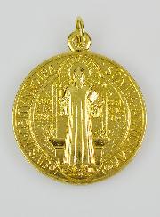 Médaille de Saint Benoit Doré - 30 mm