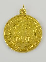 Médaille de Saint Benoit Doré - 30 mm