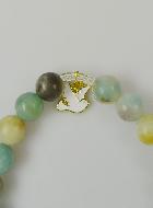 Bracelet Religieux en Pierre d'Amazonite - Sainte Vierge & Saint Esprit