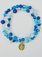 Chapelet en Pierre Naturelle d'Agate - Miraculeuse