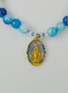 Chapelet en Pierre Naturelle d'Agate - Miraculeuse