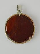 Pendentif Arbre de Vie & Pierre de Cornaline - Argenté
