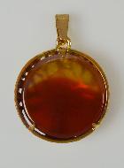 Pendentif Arbre de Vie & Pierre de Cornaline - Doré