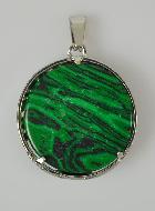 Pendentif Arbre de Vie & Pierre de Malachite - Argenté