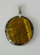 Pendentif Arbre de Vie & Pierre Oeil de Tigre - Argenté