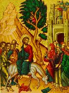 Icône Religieuse de Jésus Christ - Entrée à Jérusalem