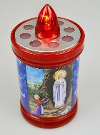 Bougie de Cimetière Rouge Notre Dame de Lourdes - 60 jours