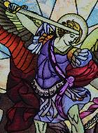 Icône Vitrail en Verre de Saint Michel - 12cm