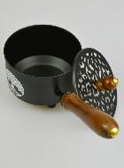 Brûle-Encens en Métal Noir - Arbre de Vie 22cm